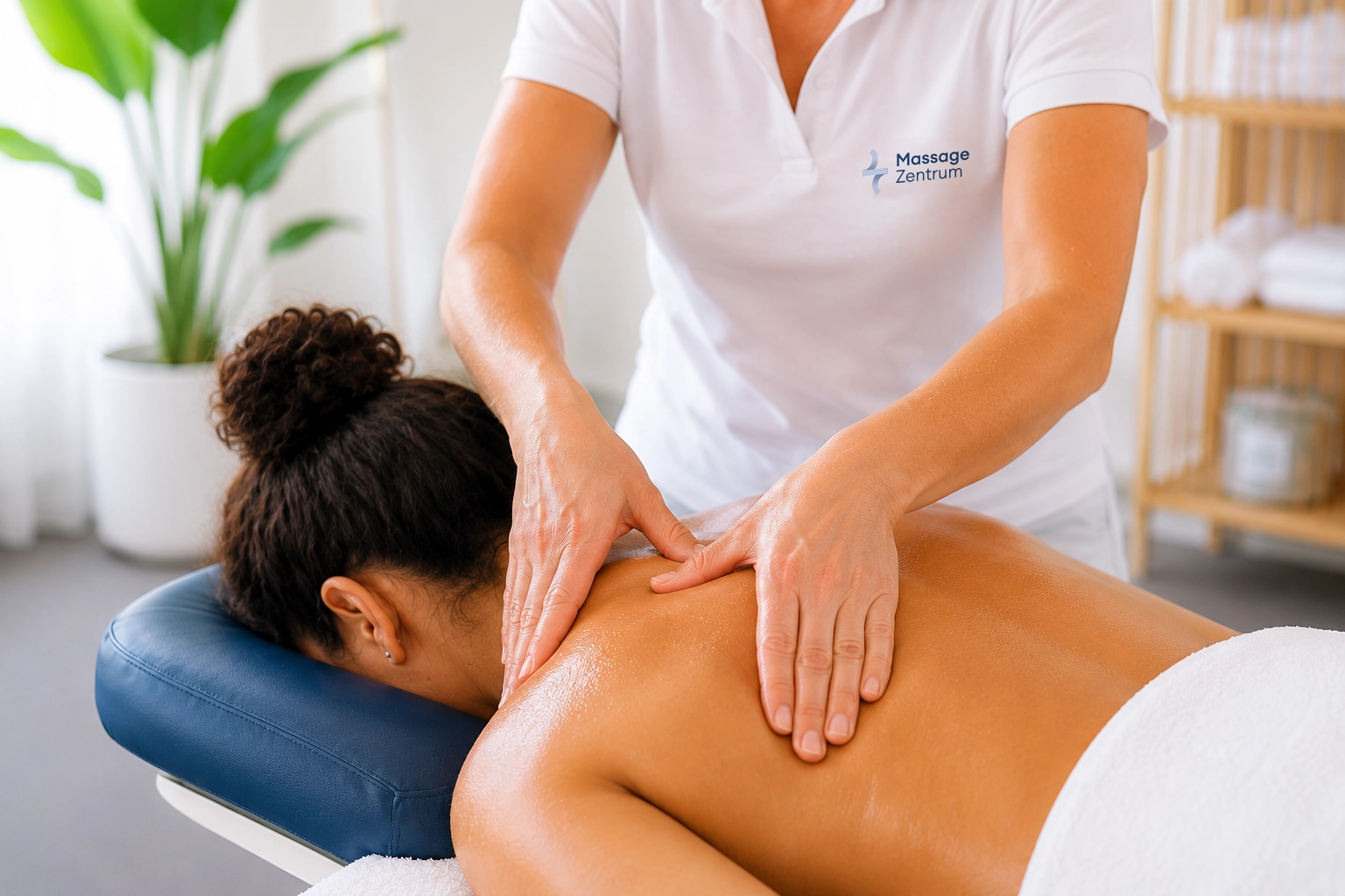 Fliessende Streichgriffe bei der klassischen Massage an der Bahnhofstrasse 49 in 5430 Wettingen